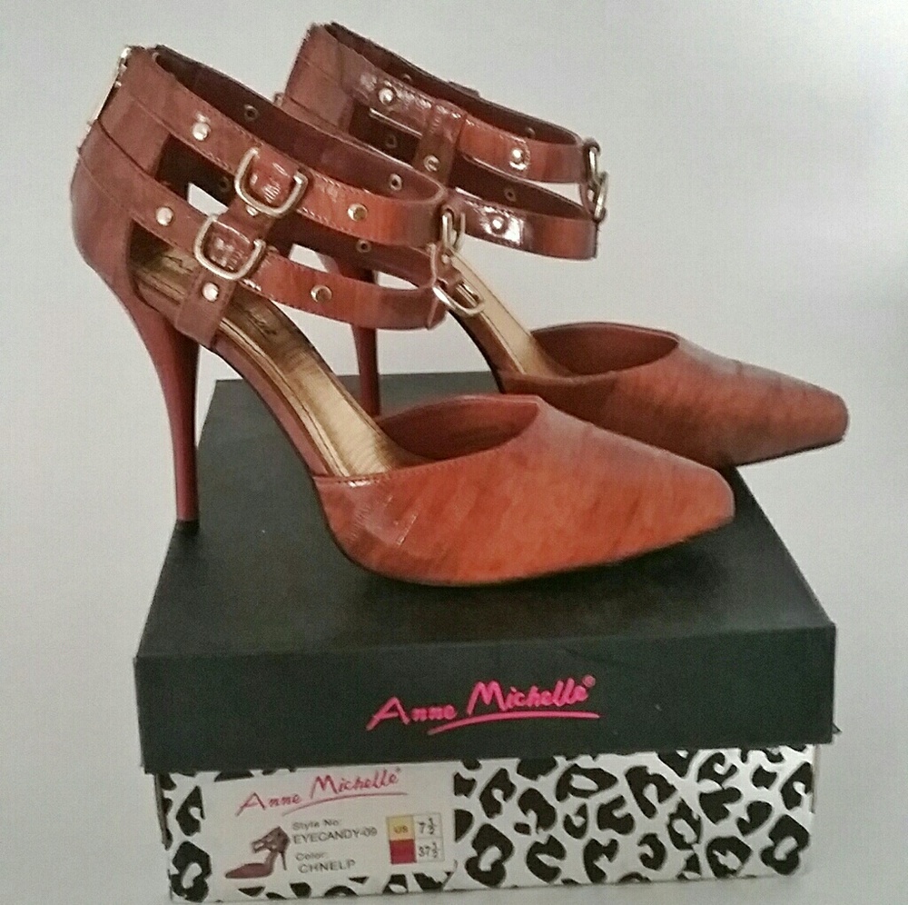 Camel High Heels Women's Pumps  with Gold